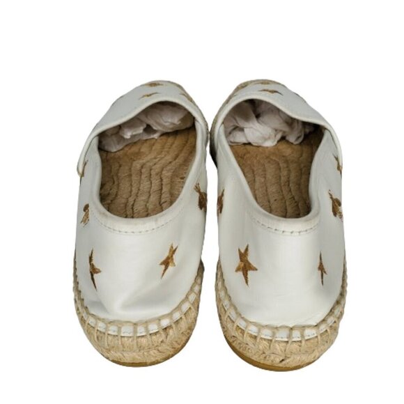 Gucci Bee & Star Embroidered Leather Espadrille Flats - Picture 2 of 8